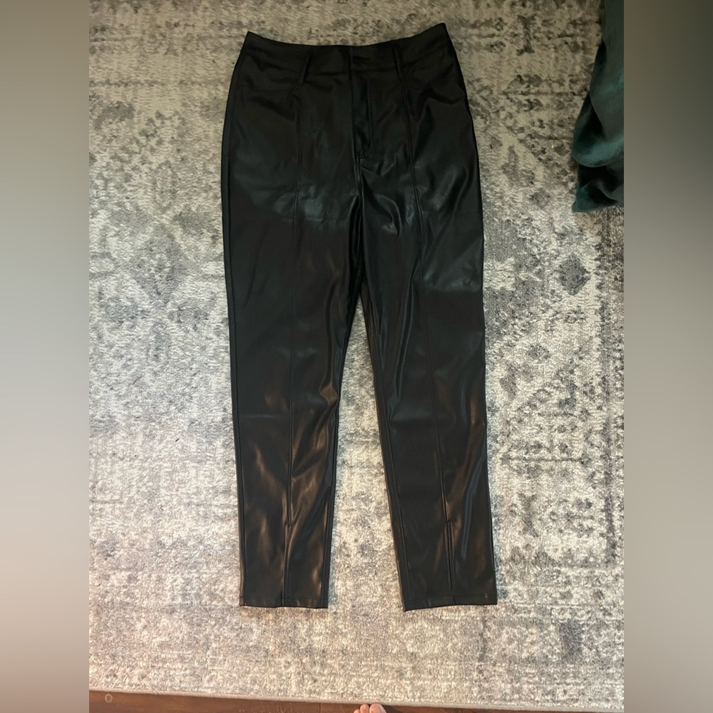 Faux leather pants